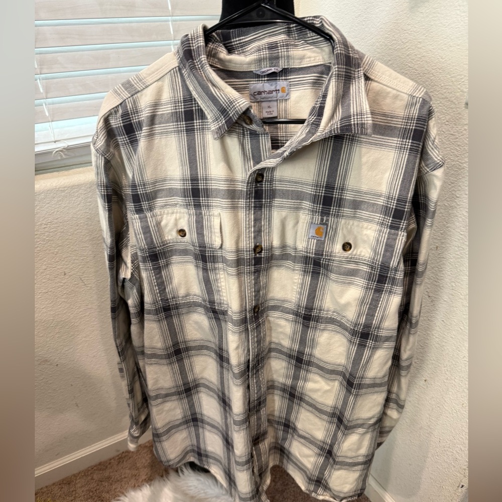 Carhartt Original Fit Heavyweight Flannel‎ Long Sleeve Plaid Shirt